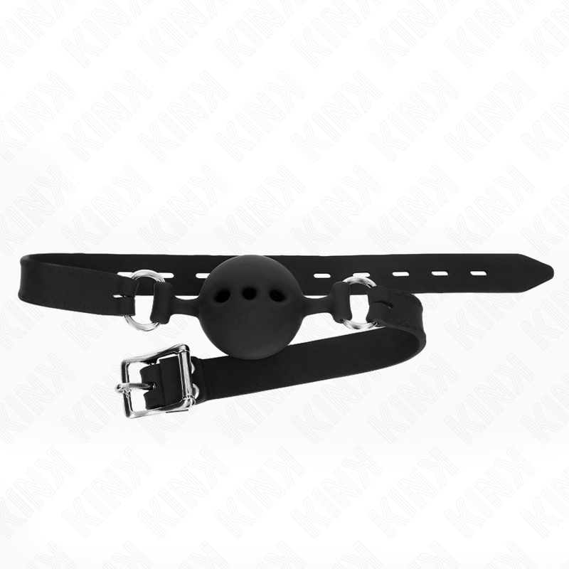 Kink - Vollsilikon-Klappen 55 x 2 cm mit 5 cm Kugel Grösse L Schwarz Verstellbar 35-51 cm