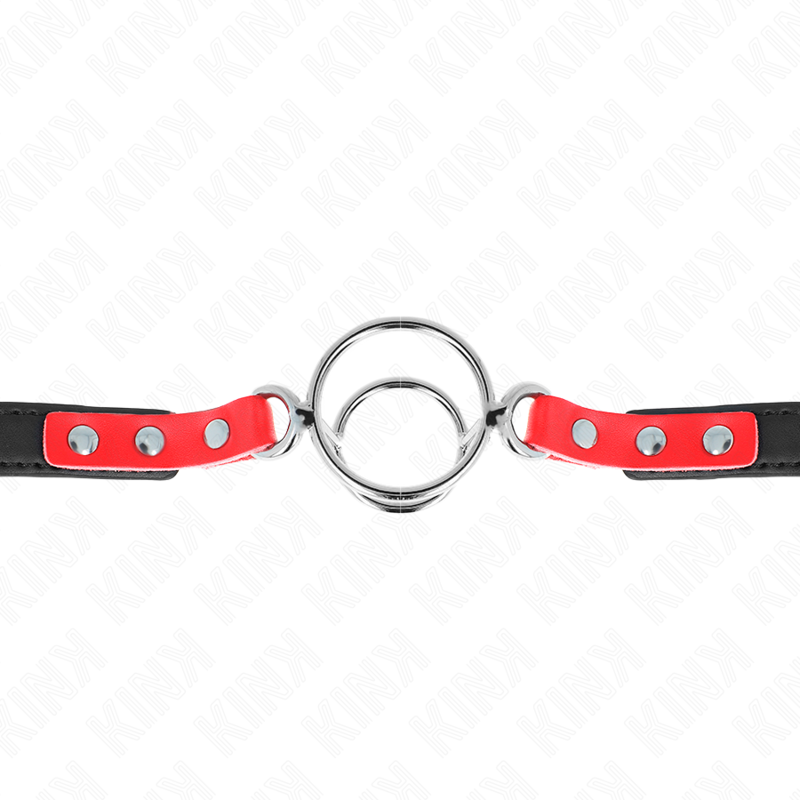 Kink - Knebel mit Mehreren O-Ringen 4 / 4,8 cm Rot 38 x 56 cm
