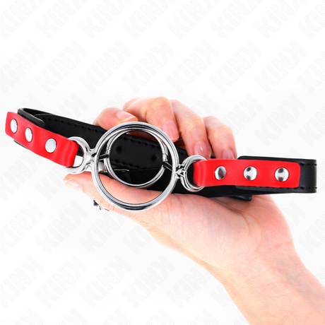 Kink - Knebel mit Mehreren O-Ringen 4 / 4,8 cm Rot 38 x 56 cm