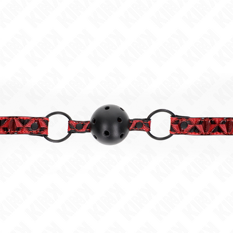 Kink - Rautenmuster-Ball 4,5 cm Gag Modell 2 64,5 cm Verstellbar 42-60 cm