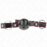 Kink - Hohlharter Schwarzer Ballknebel Modell 2 65 x 2,5 cm