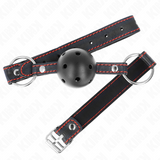 Kink - Hohlharter Schwarzer Ballknebel Modell 2 65 x 2,5 cm