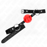 Kink - Hohl, Hart, Roter Ball, 4,5 cm, Gag, Modell 1, 63,5 x 2 cm