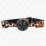 Kink - Leopard Atmungsaktiver Ball 4,5 cm Gag 65 x 2,5 cm