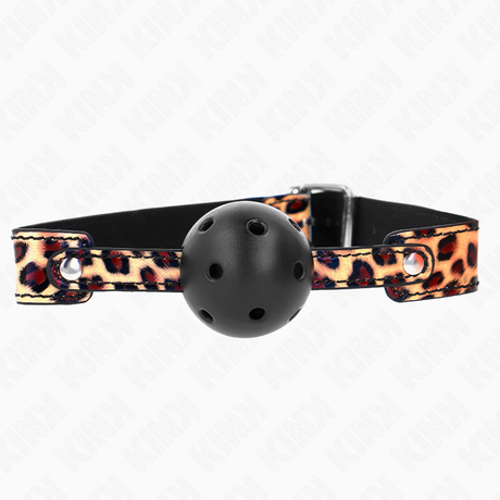 Kink - Leopard Atmungsaktiver Ball 4,5 cm Gag 65 x 2,5 cm