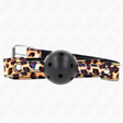 Kink - Leopard Atmungsaktiver Ball 4,5 cm Gag 65 x 2,5 cm