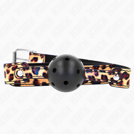 Kink - Leopard Atmungsaktiver Ball 4,5 cm Gag 65 x 2,5 cm
