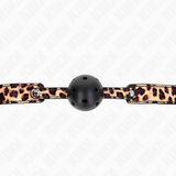 Kink - Leopard Atmungsaktiver Ball 4,5 cm Gag 65 x 2,5 cm