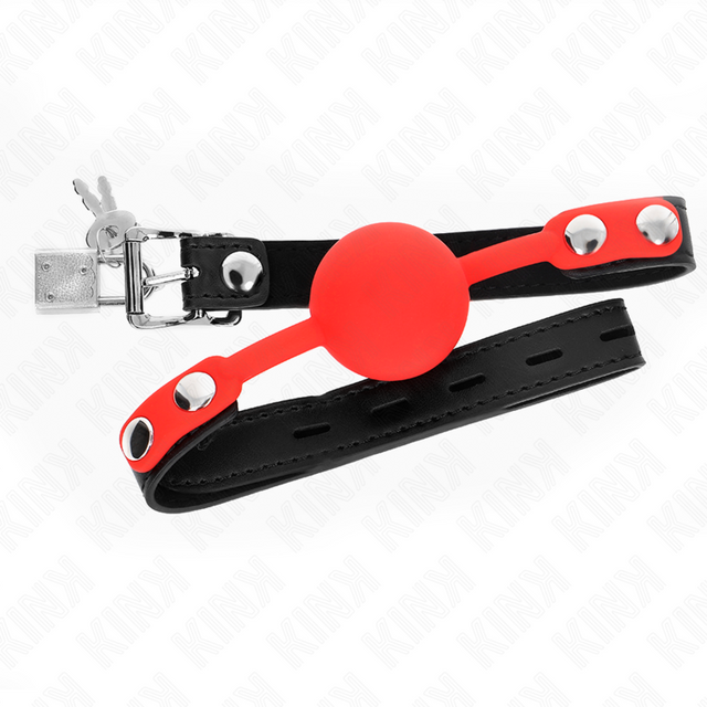 Kink - Silikonball 4 cm Knebel mit Schloss 60 x 2 cm