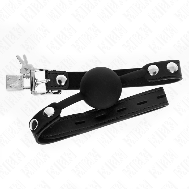 Kink - Modell 1 Silikonball 4 cm Knebel mit Schloss 60 x 2 cm