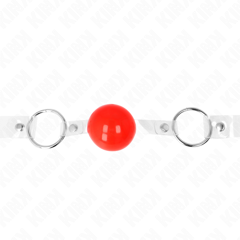 Kink - Roter Transparenter PVC-Ball 4 cm Knebel Verstellbar