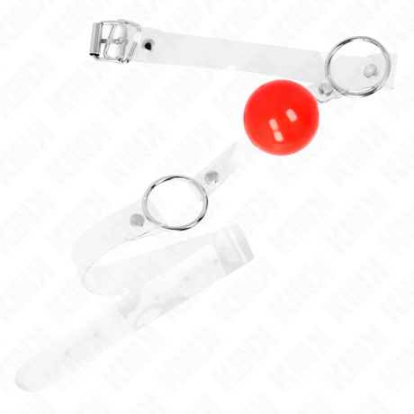 Kink - Roter Transparenter PVC-Ball 4 cm Knebel Verstellbar