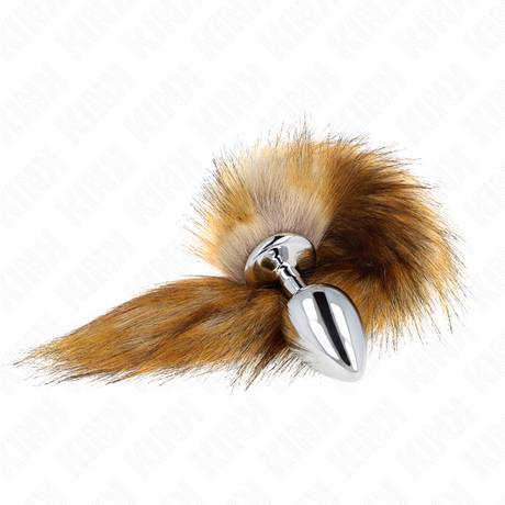 Kink - Anal Plug Grösse L 10 x 4 cm mit Kunststoffschwanz 40 cm Braun