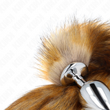 Kink - Anal Plug Grösse L 10 x 4 cm mit Kunststoffschwanz 40 cm Braun