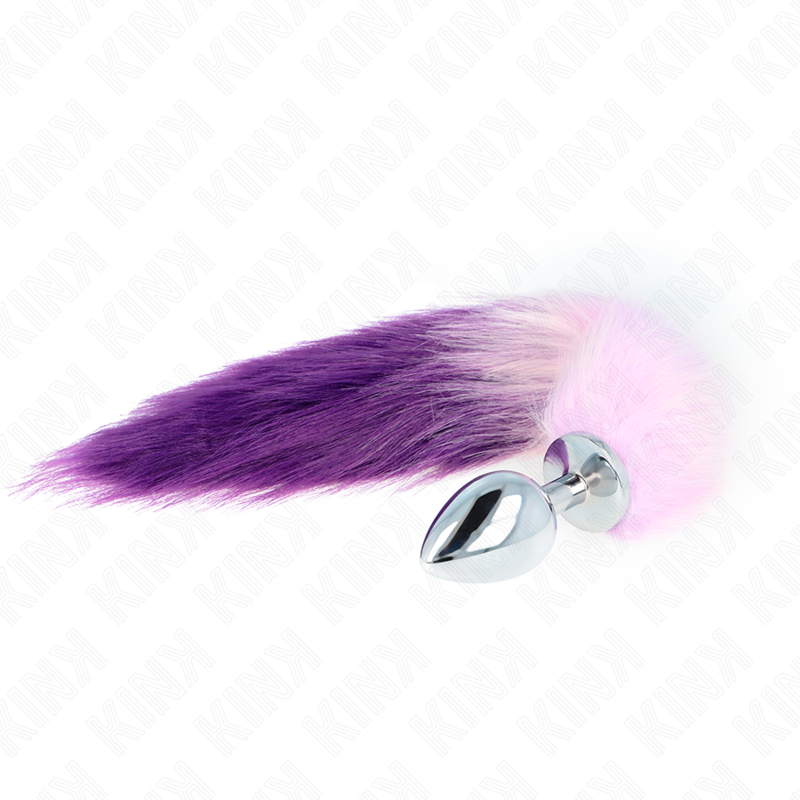 Kink - Anal Plug Grösse L 10 x 4 cm mit Kunststoffschwanz 40 cm Lila