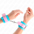 Kink - Süße Handgelenkfesseln Blau/Rosa Verstellbar 16-28 cm x 5 cm