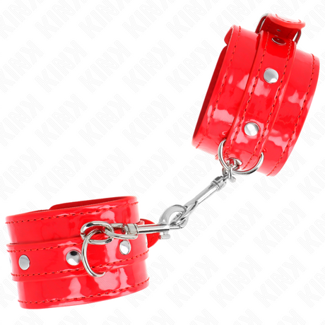 Kink - Glänzende Handmanschetten Rot Verstellbar 23-33 cm