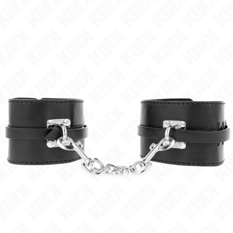 Kink - Deluxe Handgelenkfesseln mit Verriegelung, Schwarz, Verstellbar 14,5-21 cm x 6 cm