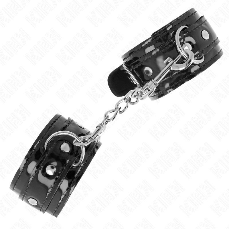 Kink - Glänzende Neopren-Handmanschetten Verstellbar 17-24 cm x 4,5 cm