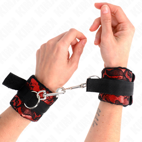 Kink - Scandal Handgelenksfesseln Rot-Schwarz