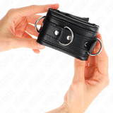 Kink - Schwere Handgelenksfesseln mit Schwarzem Pelzfutter, Verstellbar 20-30 cm x 6 cm