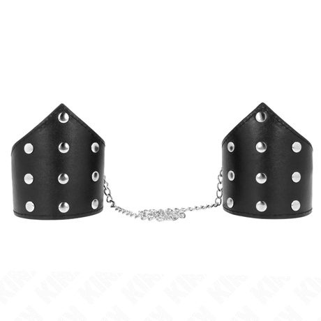 Kink - Schwarze Armbänder im Point-Stil mit Kette, Verstellbar 17-23 cm x 8,5 cm