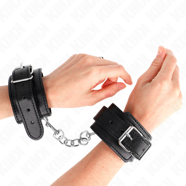 Kink - Dünne Handgelenkfesseln Schwarz Verstellbar 21-33 cm