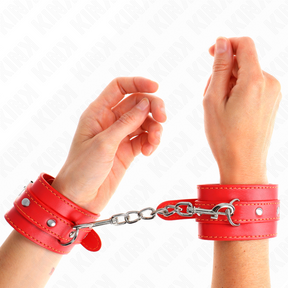 Kink - Dünne Handgelenksfesseln Rot Verstellbar 21-33 cm