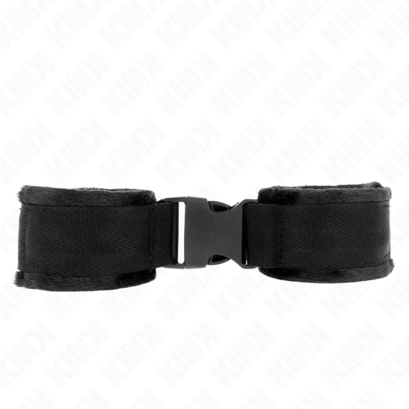 Kink - Nylon Bind-Handfesseln mit Klettverschluss Rot-Schwarz Modell 1 Verstellbar 25-35 cm x 6 cm