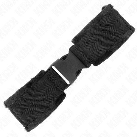 Kink - Nylon Bind-Handfesseln mit Klettverschluss Rot-Schwarz Modell 1 Verstellbar 25-35 cm x 6 cm