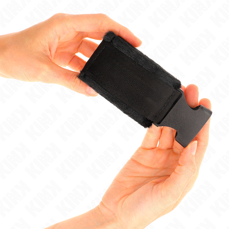 Kink - Nylon Bind-Handfesseln mit Klettverschluss Rot-Schwarz Modell 1 Verstellbar 25-35 cm x 6 cm