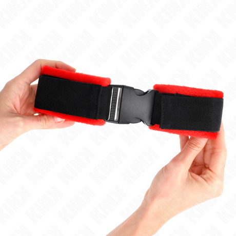 Kink - Nylon Bind Klett-Handfesseln Schwarz Modell 1 Verstellbar 25-35 cm x 6 cm