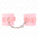 Kink - Beginner Pelzhandmanschetten Rosa 30 x 7 cm