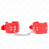Kink - Einfache Handgelenksfesseln Rot Verstellbar 20-23 cm x 5,5 cm