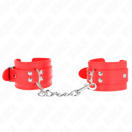Kink - Einfache Handgelenksfesseln Rot Verstellbar 20-23 cm x 5,5 cm