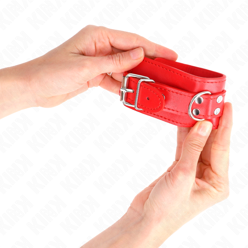 Kink - Einfache Handgelenksfesseln Rot Verstellbar 20-23 cm x 5,5 cm