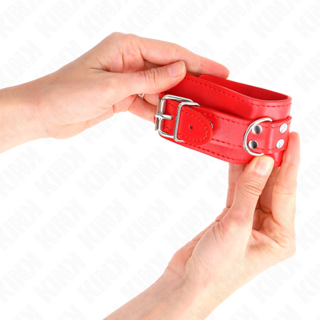 Kink - Einfache Handgelenksfesseln Rot Verstellbar 20-23 cm x 5,5 cm