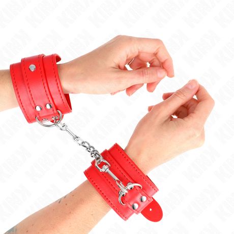 Kink - Einfache Handgelenksfesseln Rot Verstellbar 20-23 cm x 5,5 cm