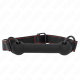 Kink - Knochengag mit Kunstledergurt Schwarz Verstellbar 41-57 cm