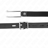 Kink - Metallhakenknebel 11,5 cm mit Kunstlederband Verstellbar 39-58 cm x 2 cm