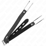 Kink - Metallhakenknebel 11,5 cm mit Kunstlederband Verstellbar 39-58 cm x 2 cm