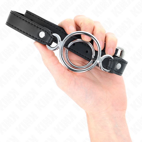 Kink - Knebel mit Mehreren O-Ringen 5 cm Schwarz 63 x 2,5 cm
