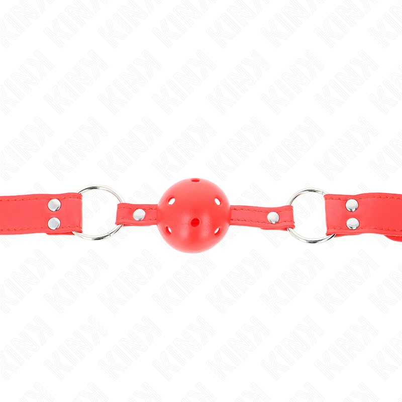 Kink - Kompletter Roter Hohlballknebel 62 x 2 cm