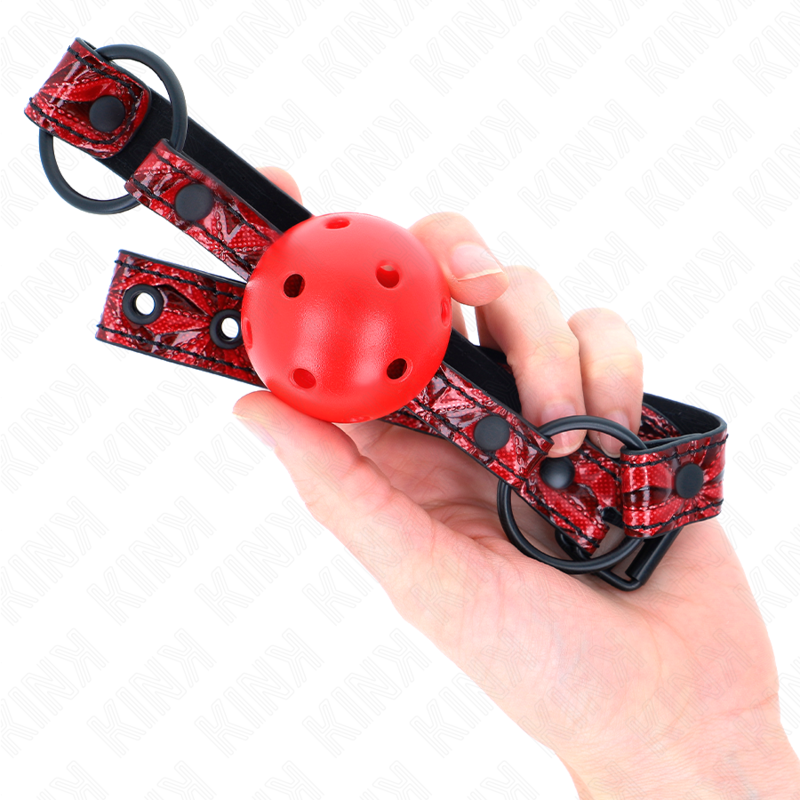 Kink - Rautenmuster-Ball 4,5 cm Gag Modell 1 64,5 cm Verstellbar 42-60 cm