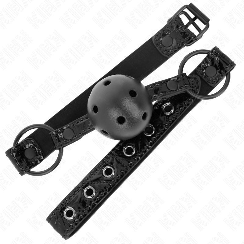Kink - Rautenmuster-Ball 4,5 cm Gag Modell 3 64,5 cm Verstellbar 42-60 cm