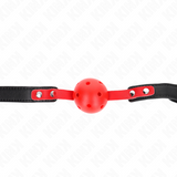 Kink - Roter Hohlkugel, 4 cm, Knebel, Schwarzer Gurt 60 x 2 cm, Verstellbar 37-52 cm