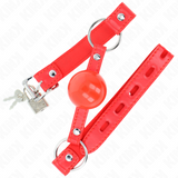 Kink - TPE-Ball 4 cm Knebel mit Rojo-Schloss 60 x 2 cm