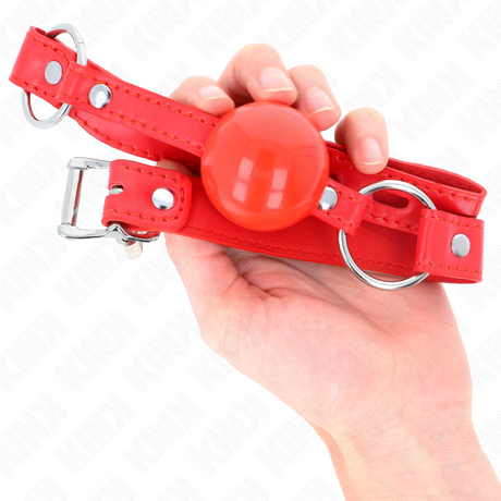 Kink - TPE-Ball 4 cm Knebel mit Rojo-Schloss 60 x 2 cm