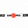 Kink - Ball 4 cm Knebel mit Schloss Roter Ball Schwarzer Gurt 60 x 2 cm
