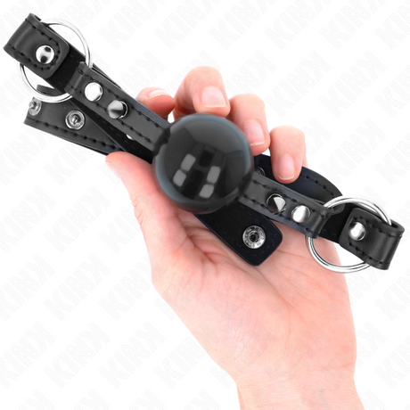 Kink - Ball 4 cm Knebel mit Spitzenniet und Schnappverschluss 65 x 2 cm